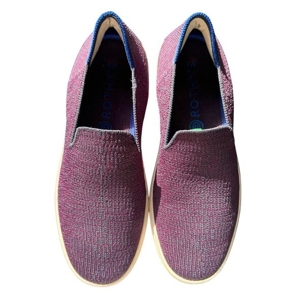 Rothy's The Original Slip On Sneakers Knitted In Fig Python Purple Size 7.5 - Picture 4 of 11